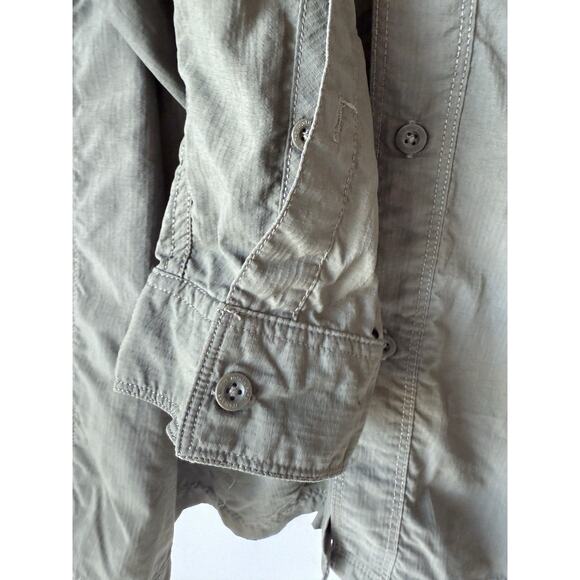 The North Face Mens Button Up Long Sleeve Zip Away Shirt Size XL Olive Green - Picture 8 of 14